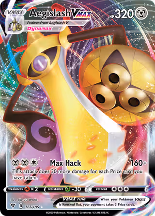 Aegislash VMAX 127/185 Pokemon card