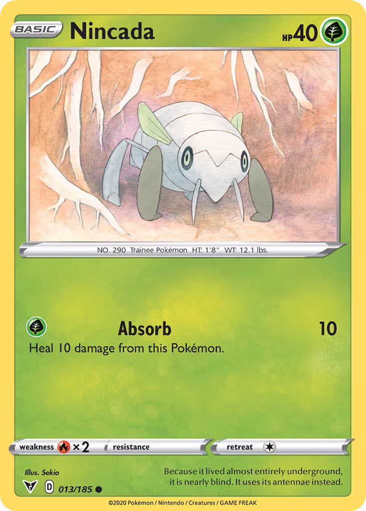 Nincada 13/185 Pokemon card