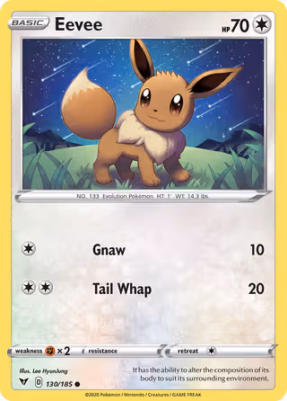 Eevee 130/185 Pokemon card
