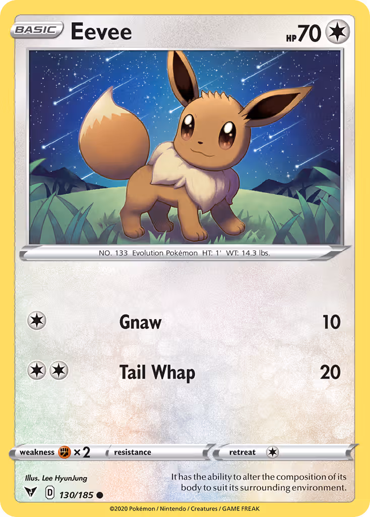 Eevee 130/185 Pokemon card