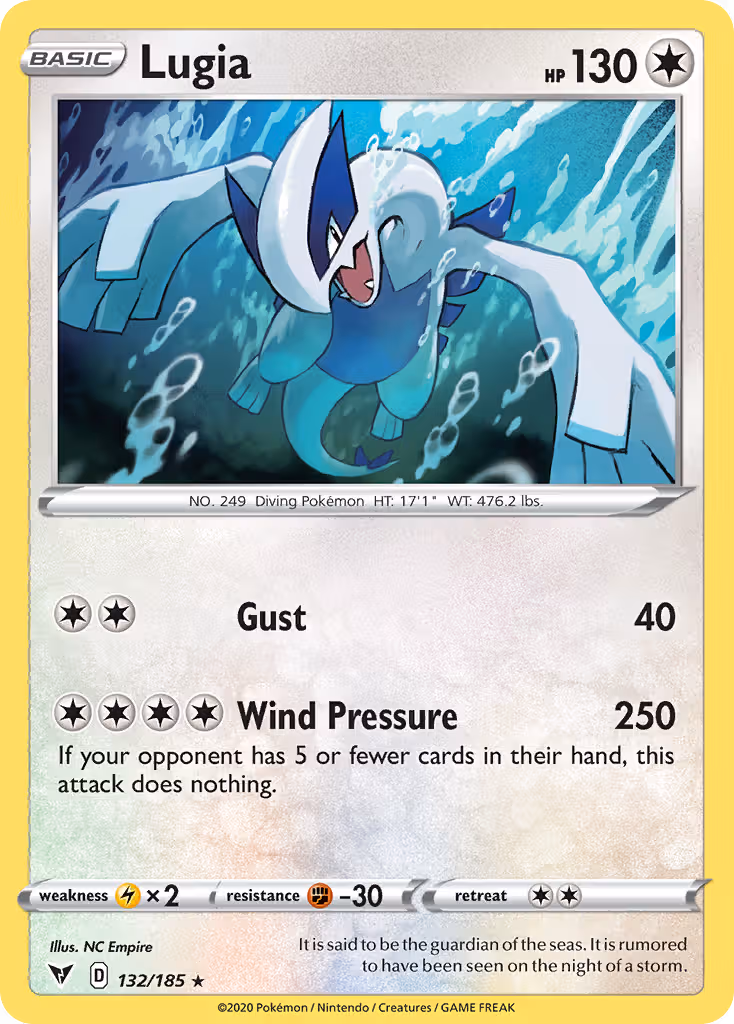 Lugia 132/185 Pokemon card