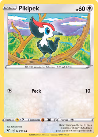 Pikipek 143/185 Pokemon card