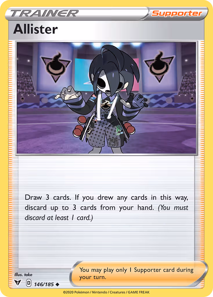 Allister 146/185 Pokemon card