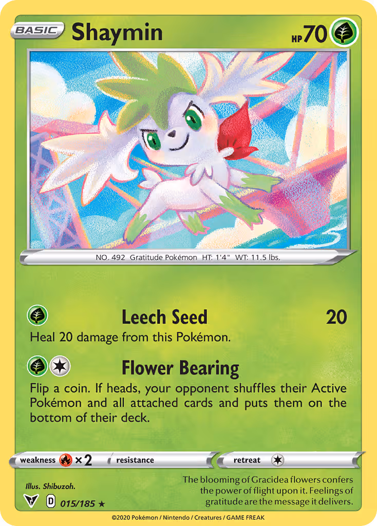 Shaymin 15/185 Pokemon card