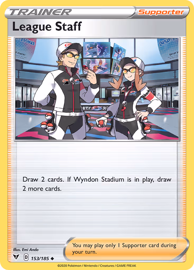 League Staff 153/185 Pokemon card
