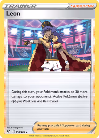 Leon 154/185 Pokemon card