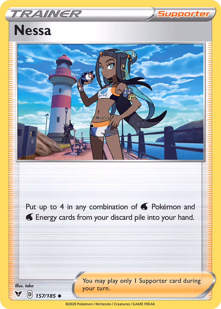 Nessa 157/185 Pokemon card