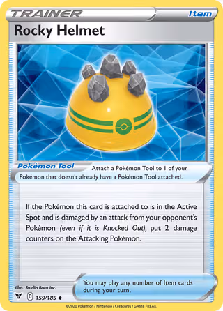 Rocky Helmet 159/185 Pokemon card