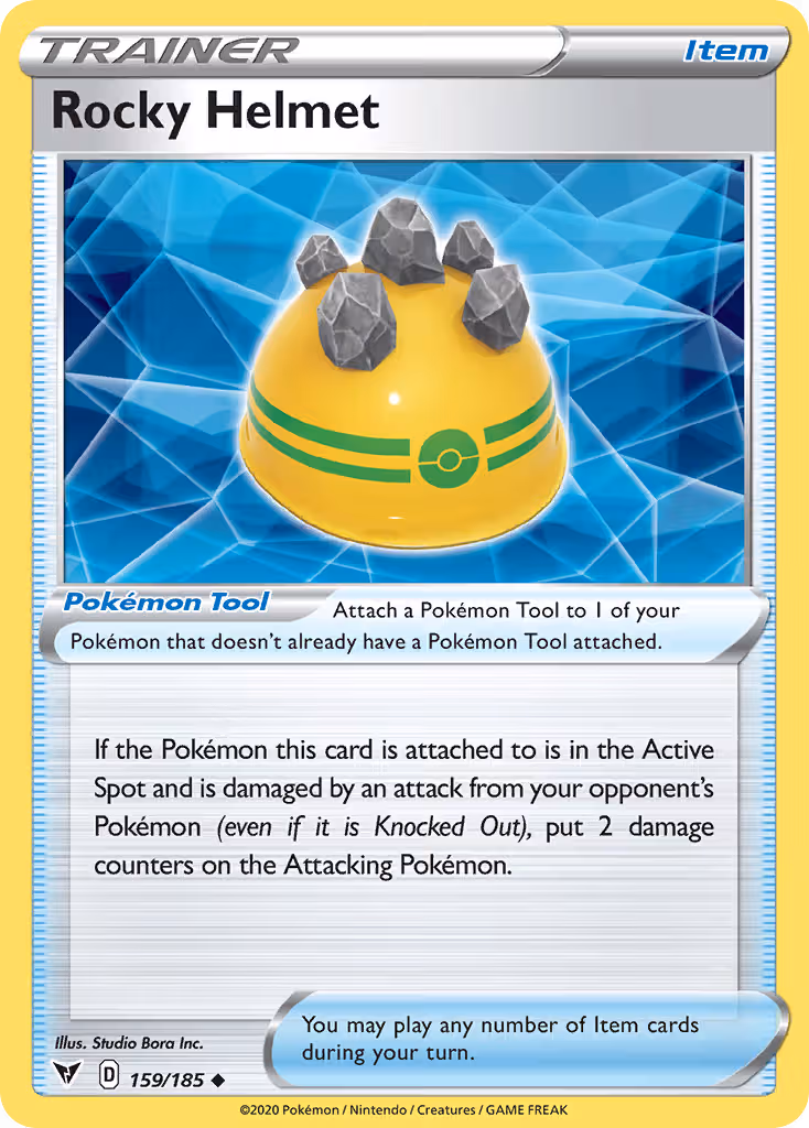 Rocky Helmet 159/185 Pokemon card