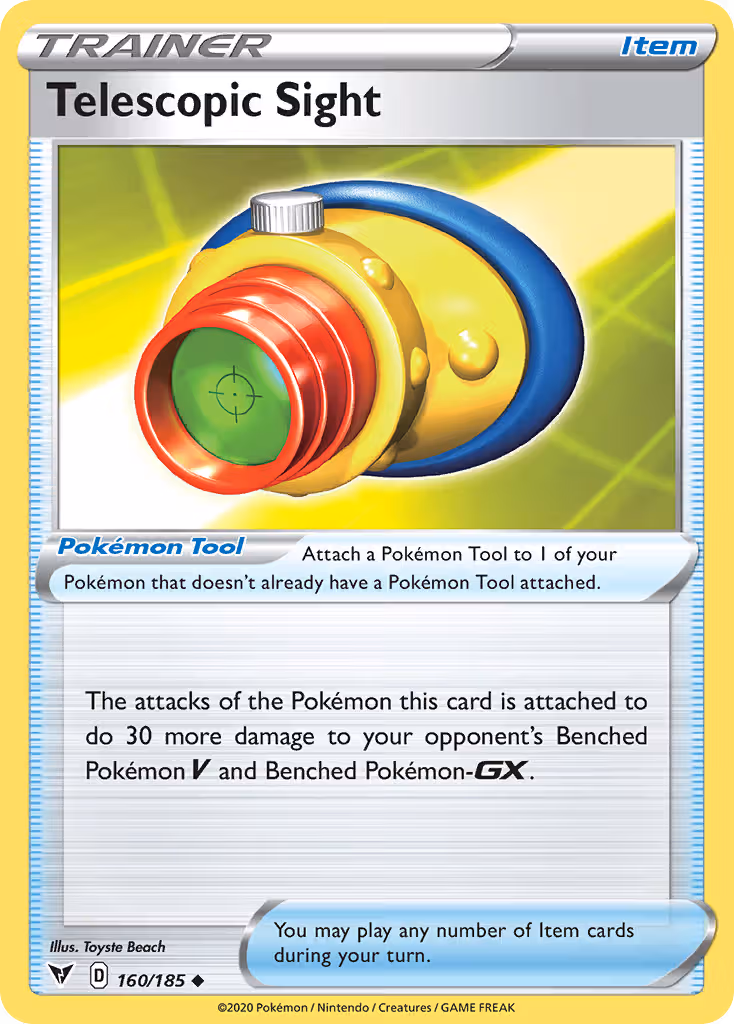 Telescopic Sight 160/185 Pokemon card
