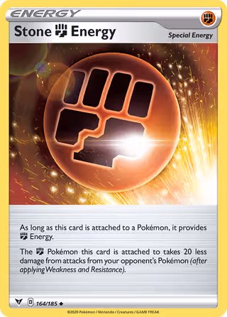 Stone Fighting Energy 164/185 Pokemon card