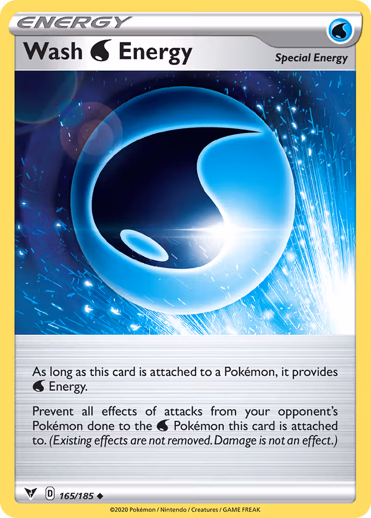 Wash Water Energy 165/185 Pokemon card