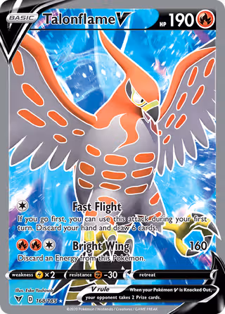 Talonflame V 168/185 Pokemon card