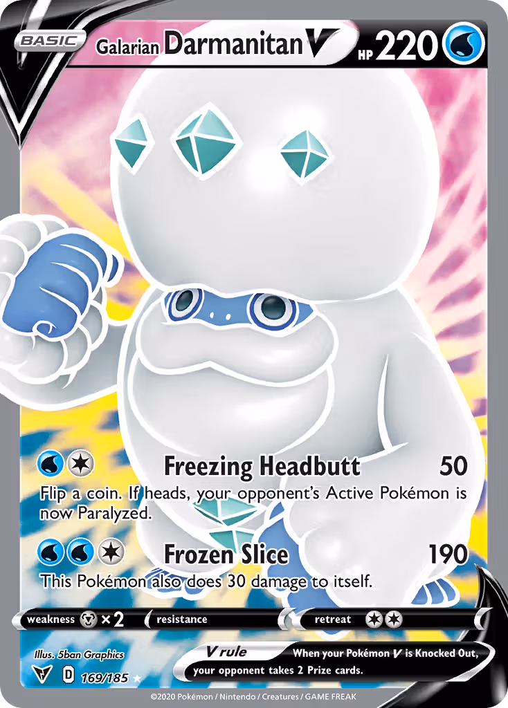 Galarian Darmanitan V 169/185 Pokemon card