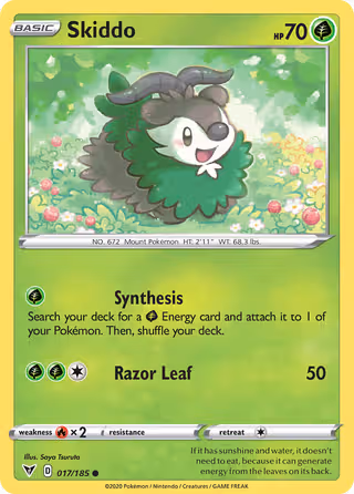 Skiddo 17/185 Pokemon card
