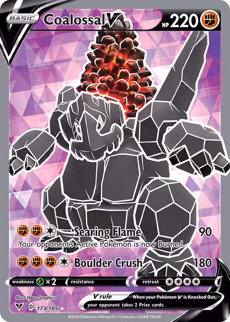 Coalossal V 173/185 Pokemon card