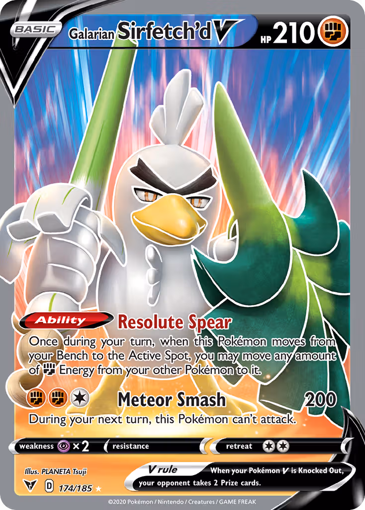 Galarian Sirfetch'd V 174/185 Pokemon card