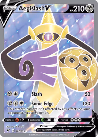 Aegislash V 177/185 Pokemon card