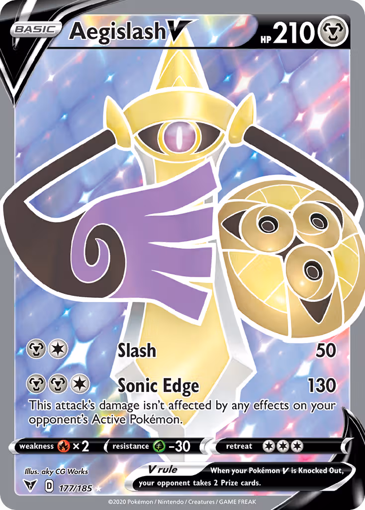 Aegislash V 177/185 Pokemon card