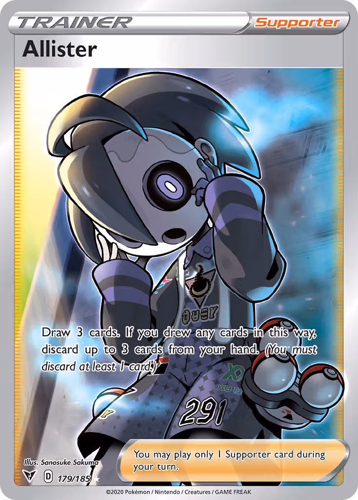 Allister 179/185 Pokemon card