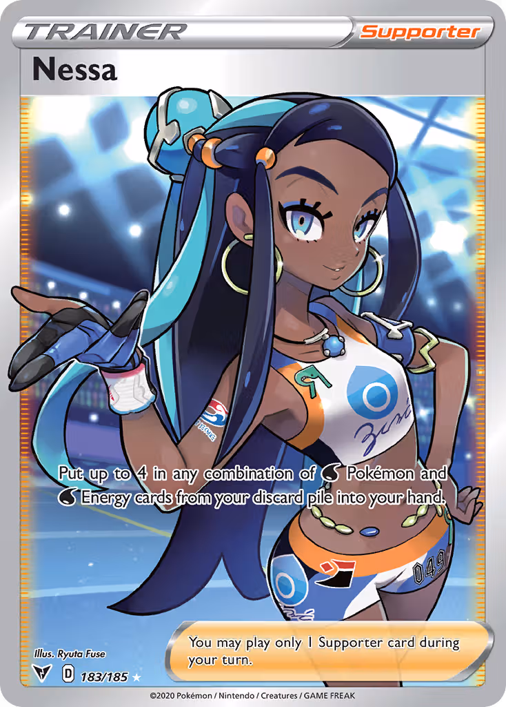 Nessa 183/185 Pokemon card