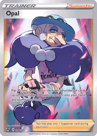 Opal 184/185 Pokemon card
