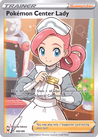 Pokémon Center Lady 185/185 Pokemon card