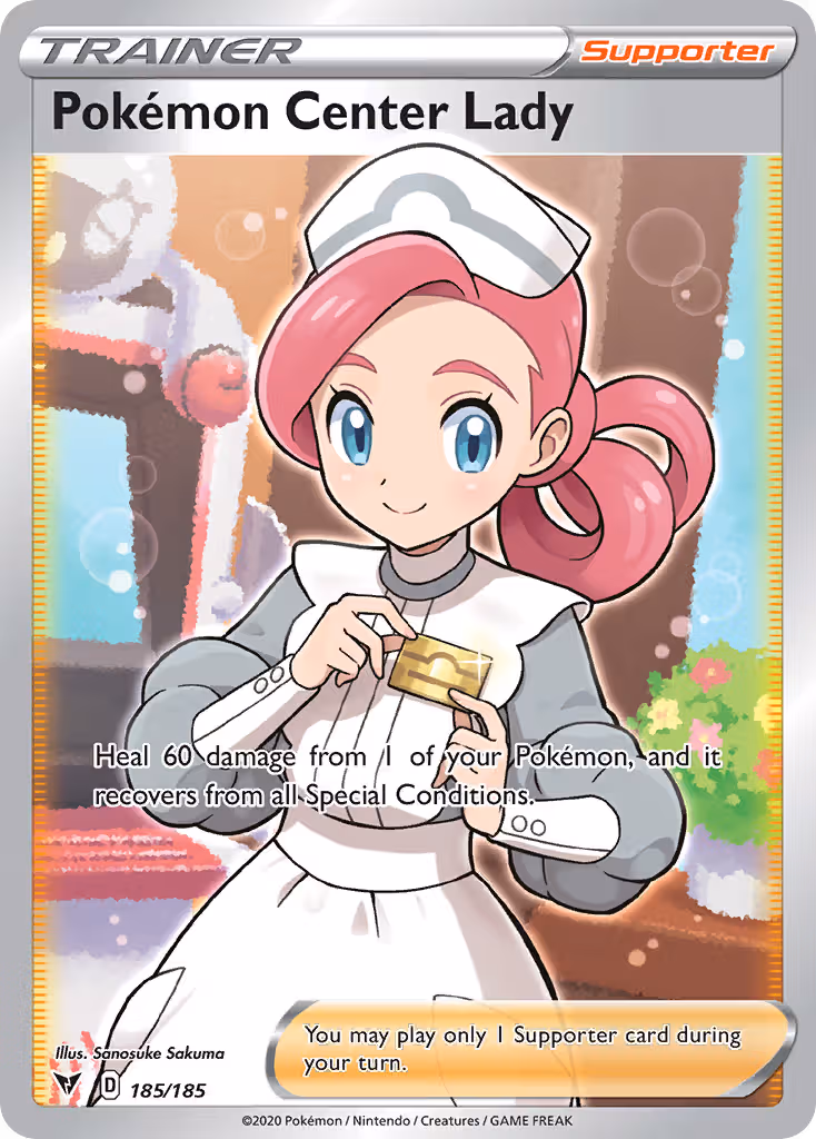 Pokémon Center Lady 185/185 Pokemon card