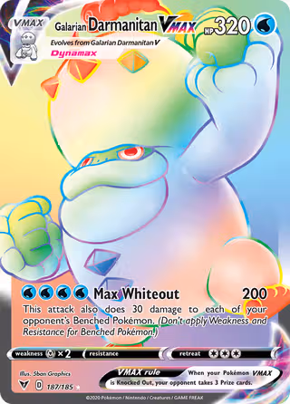 Galarian Darmanitan VMAX 187/185 Pokemon card