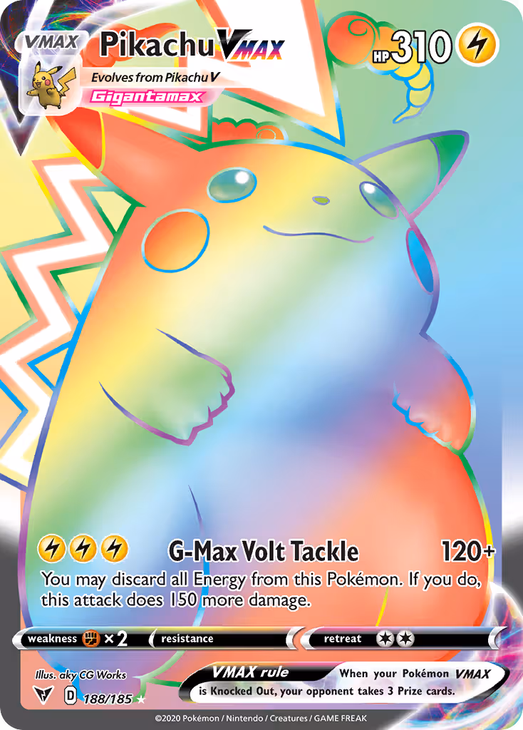 Pikachu VMAX 188/185 Pokemon card