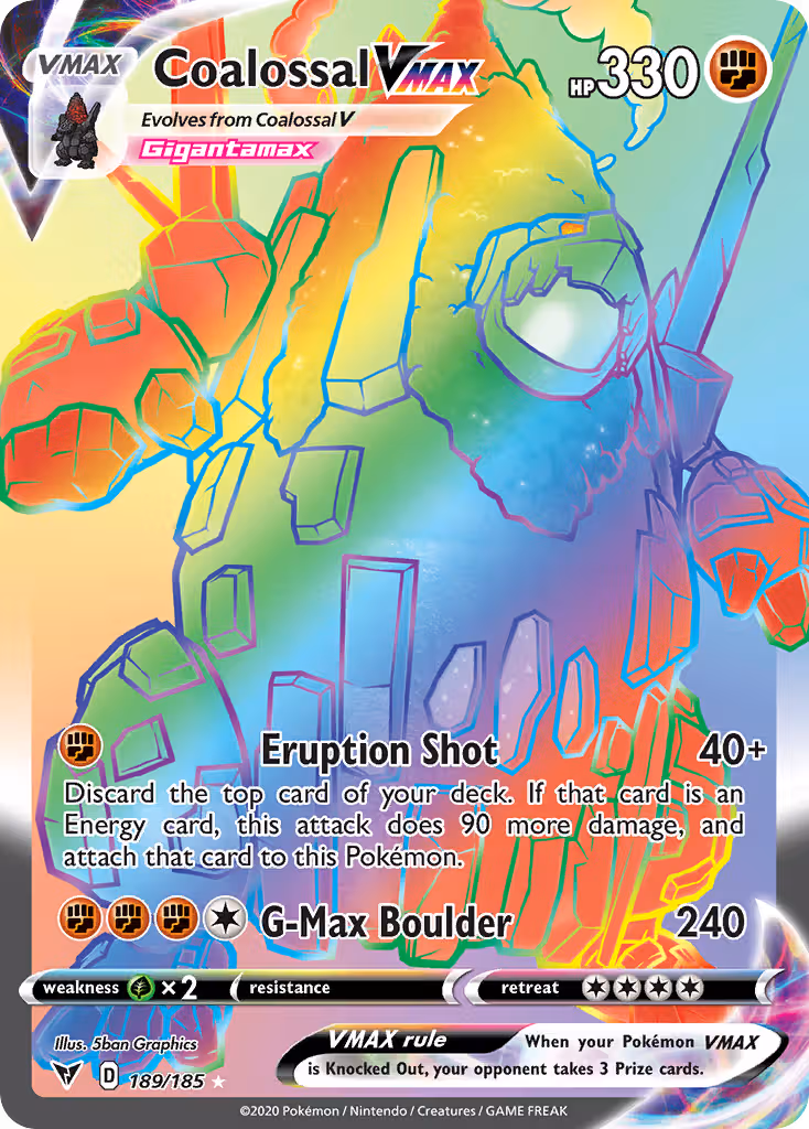 Coalossal VMAX 189/185 Pokemon card