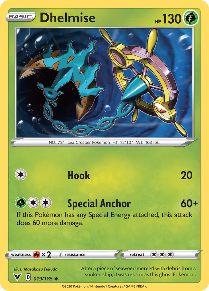 Dhelmise 19/185 Pokemon card