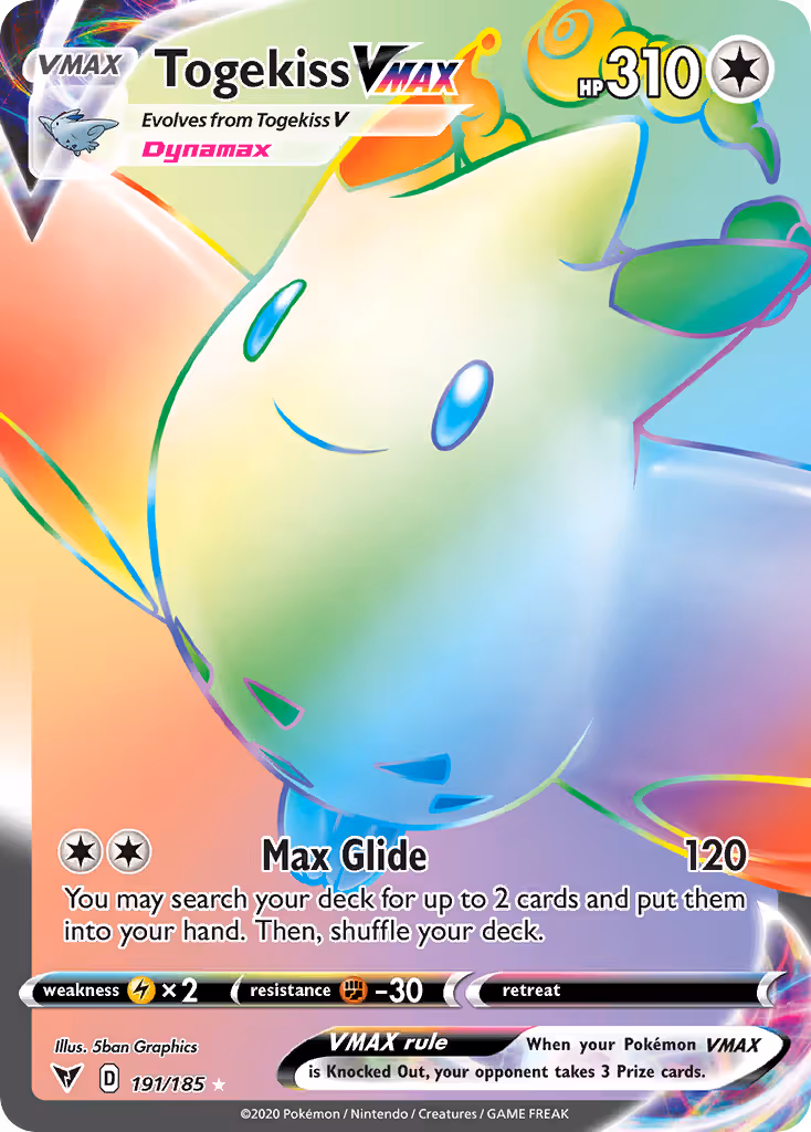Togekiss VMAX 191/185 Pokemon card