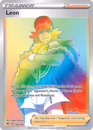 Leon 195/185 Pokemon card