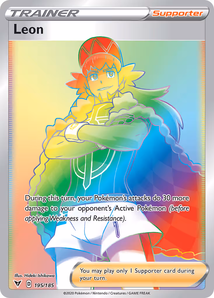 Leon 195/185 Pokemon card