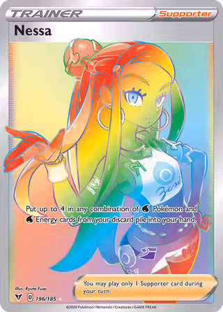Nessa 196/185 Pokemon card
