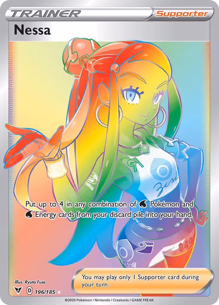 Nessa 196/185 Pokemon card