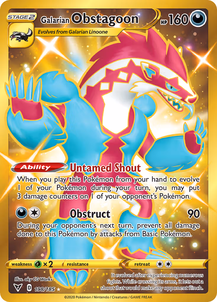 Galarian Obstagoon 198/185 Pokemon card
