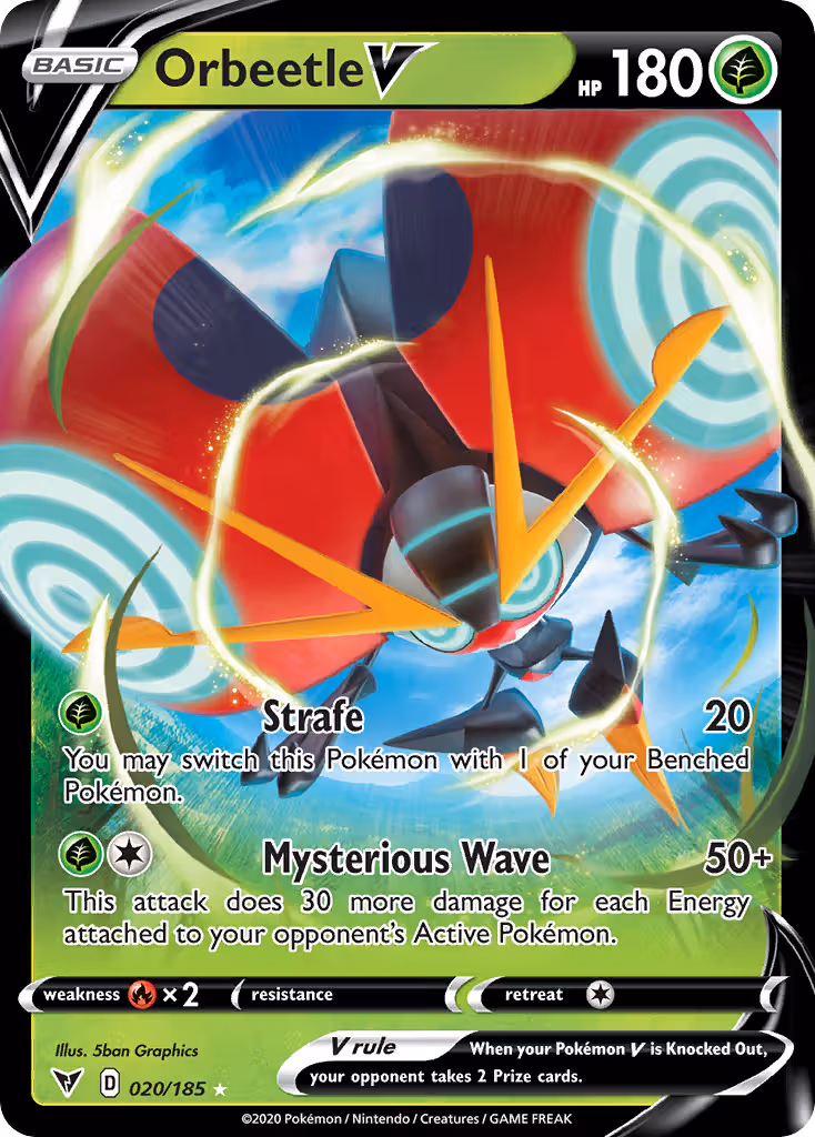 Orbeetle V 20/185 Pokemon card