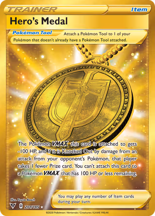 Hero's Medal 201/185 Pokemon card