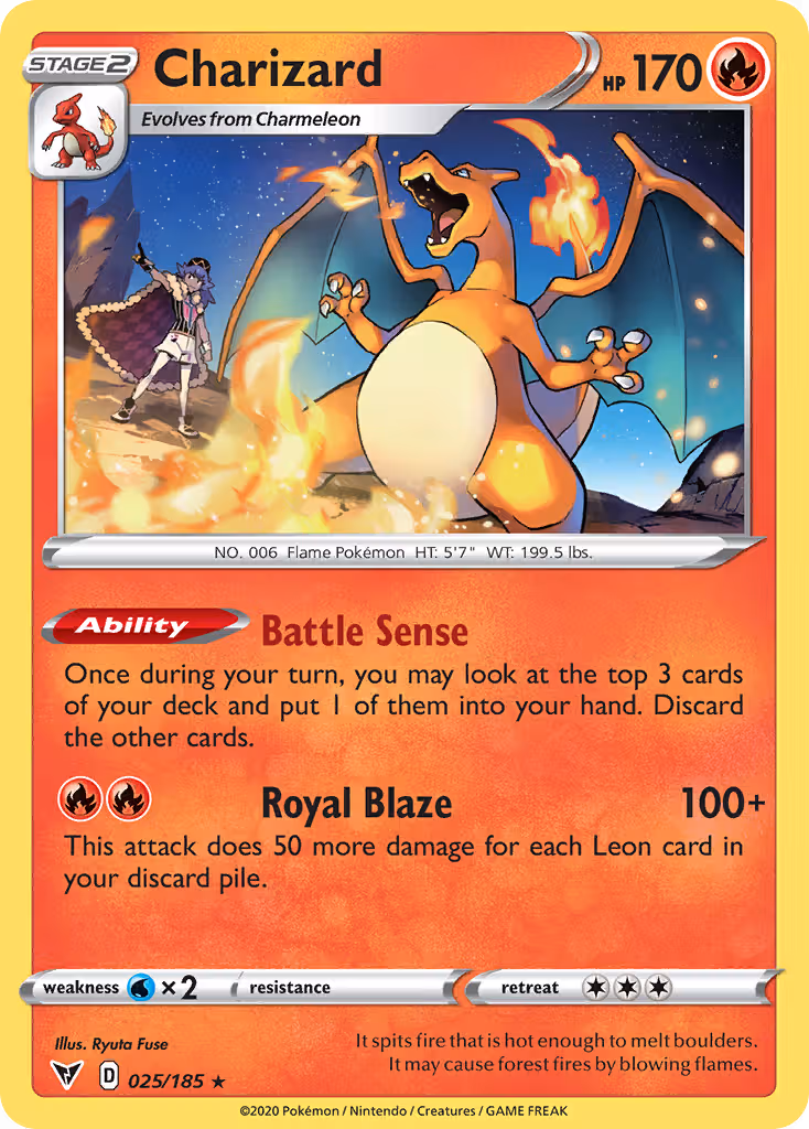 Charizard 25/185 Pokemon card