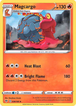 Magcargo 28/185 Pokemon card
