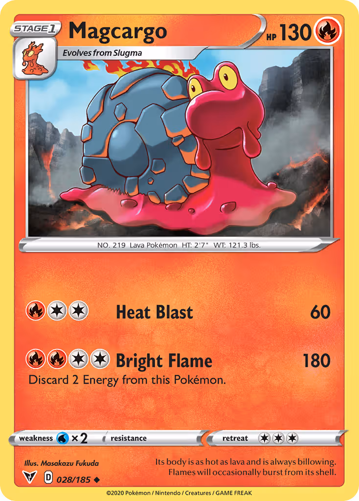 Magcargo 28/185 Pokemon card