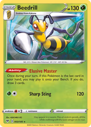 Beedrill 3/185 Pokemon card