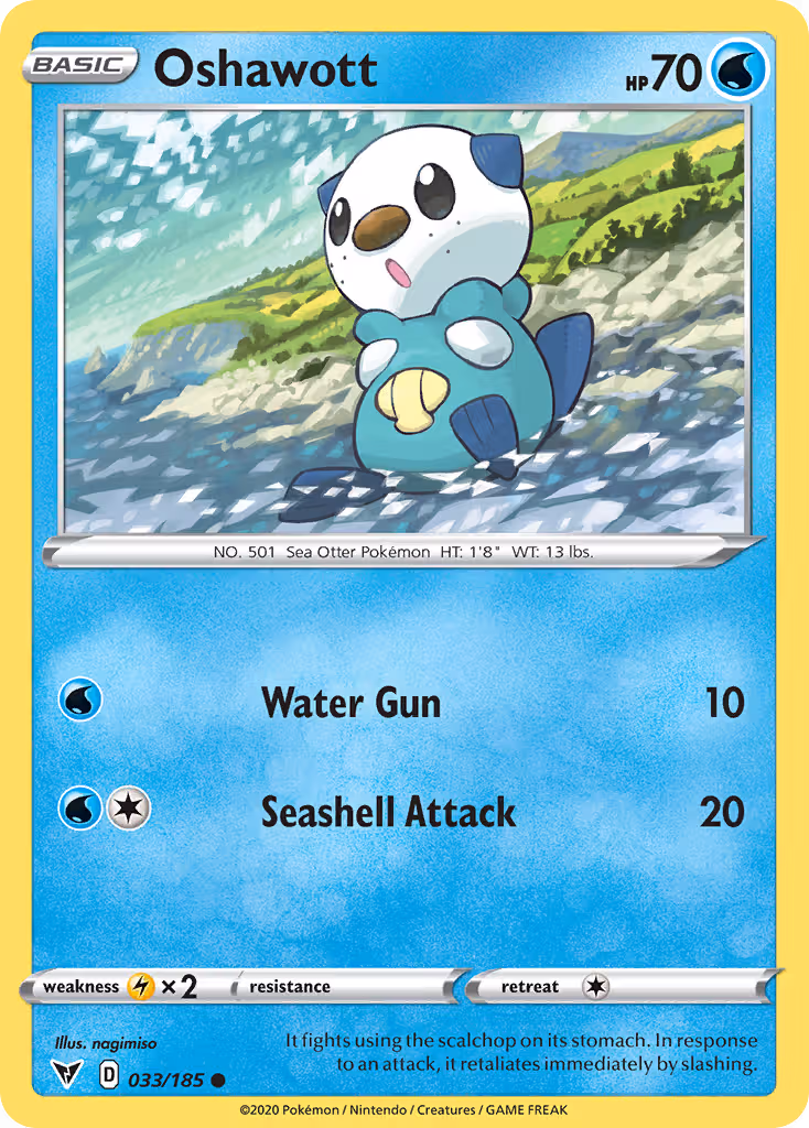 Oshawott 33/185 Pokemon card