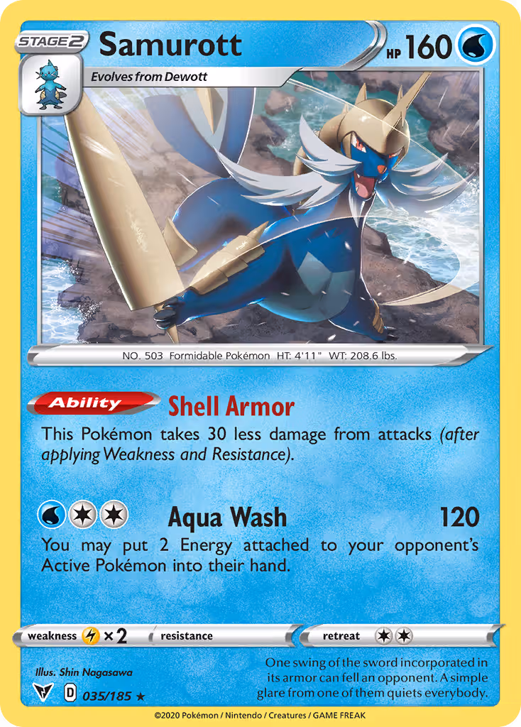 Samurott 35/185 Pokemon card
