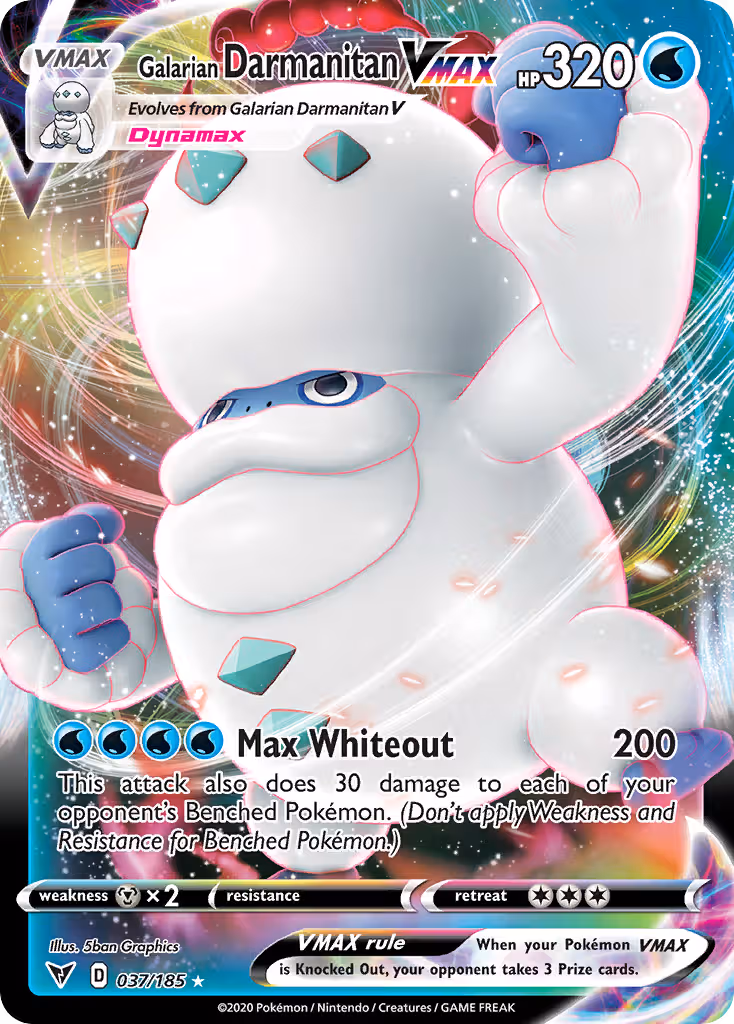Galarian Darmanitan VMAX 37/185 Pokemon card