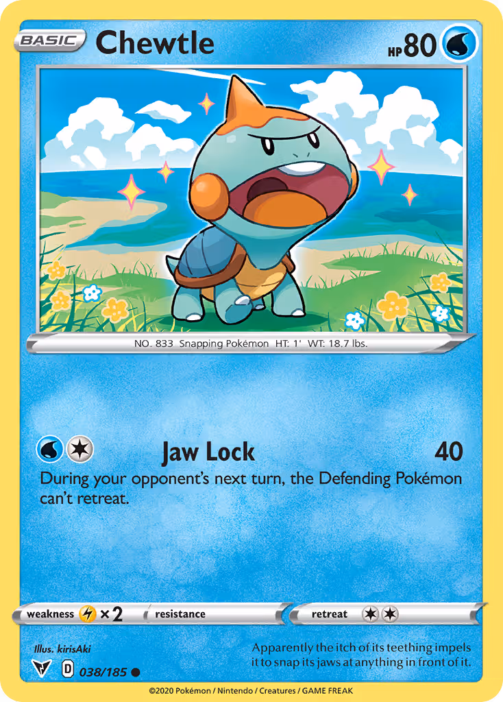 Chewtle 38/185 Pokemon card