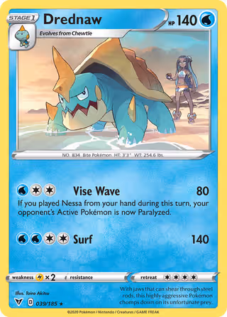 Drednaw 39/185 Pokemon card