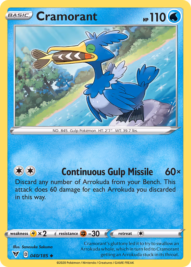 Cramorant 40/185 Pokemon card
